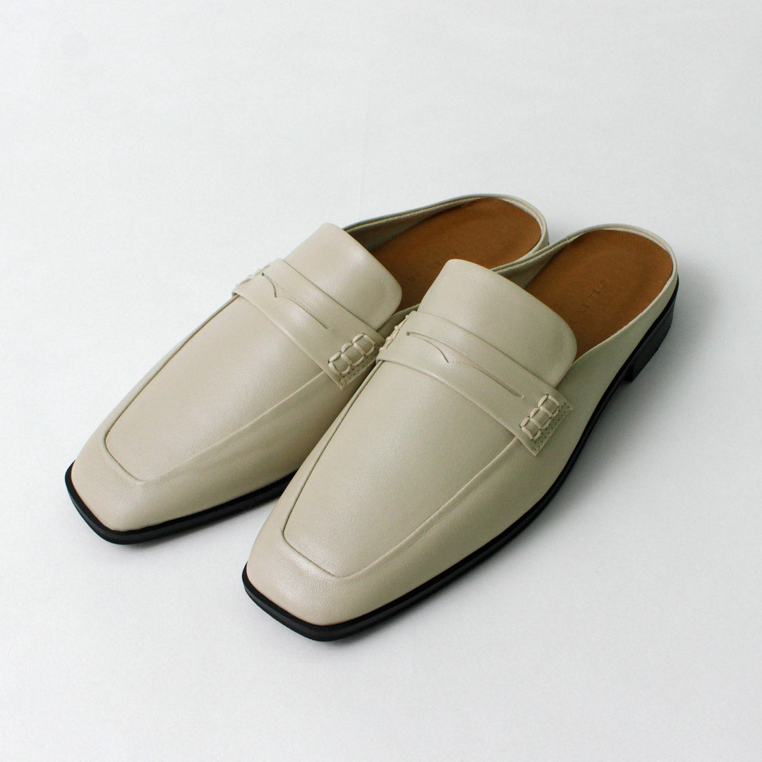 【30%OFF】ATELIER BRUGGE(アトリエブルージュ) ソフトローファー ミュール シープレザー