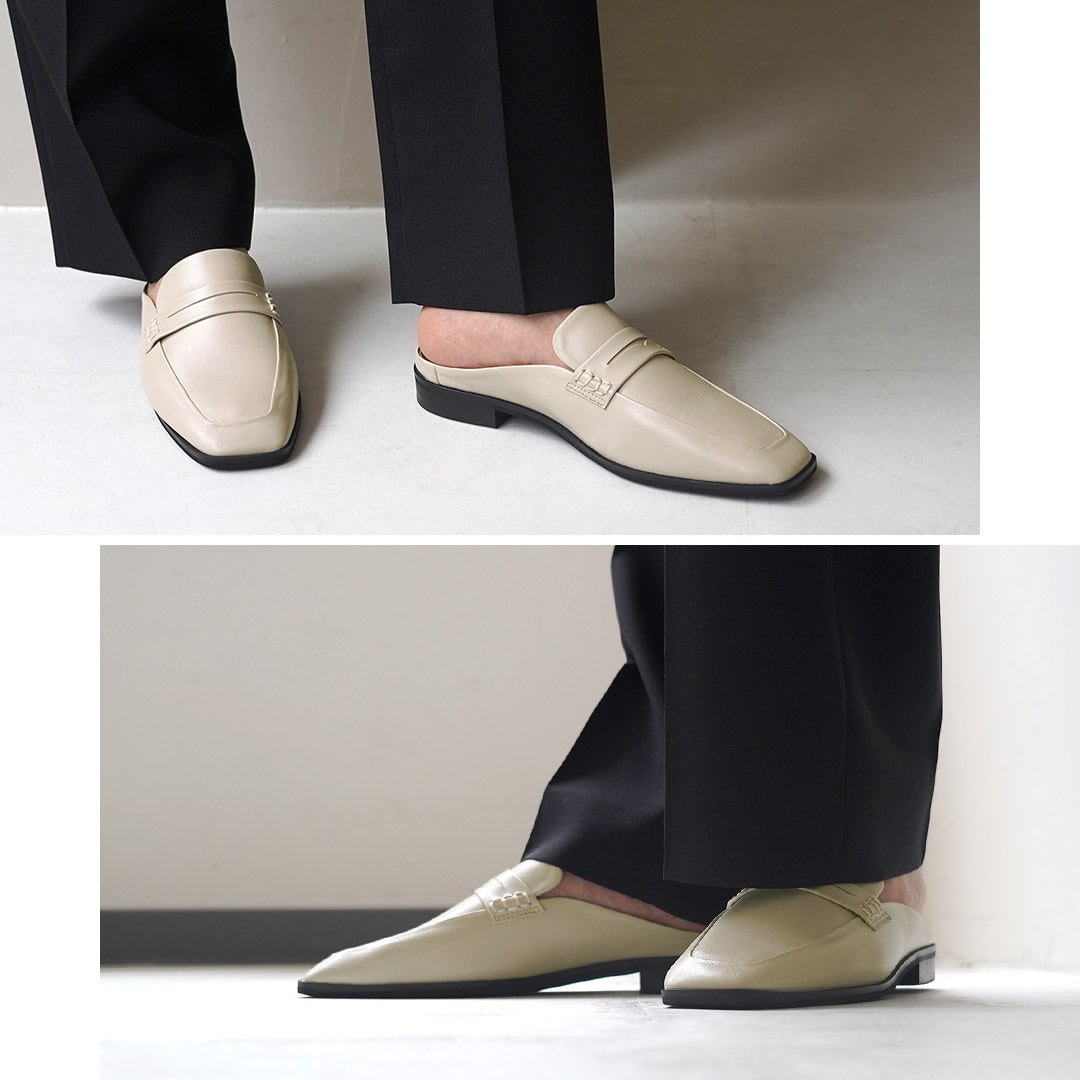 【30%OFF】ATELIER BRUGGE(アトリエブルージュ) ソフトローファー ミュール シープレザー