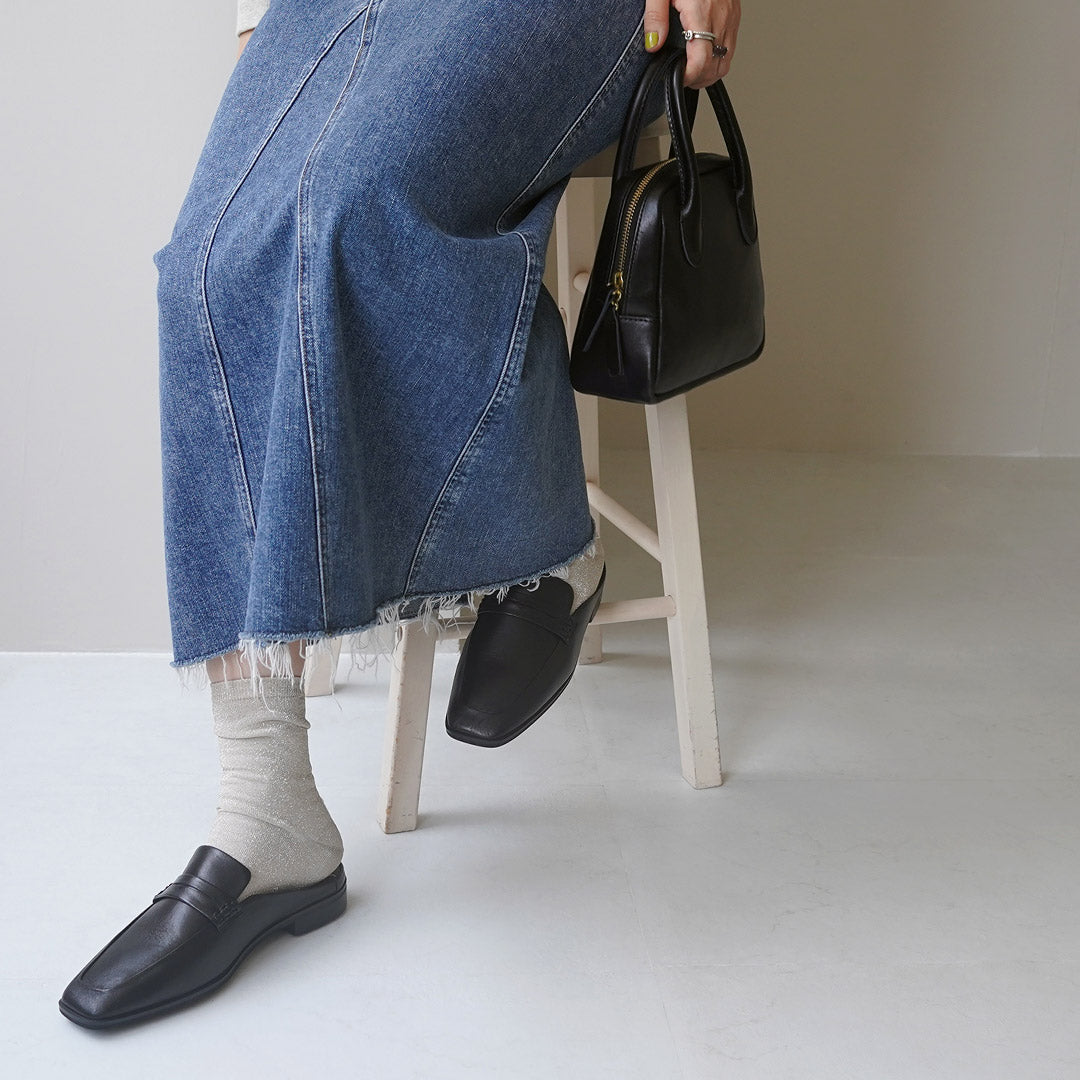 【30%OFF】ATELIER BRUGGE(アトリエブルージュ) ソフトローファー ミュール シープレザー