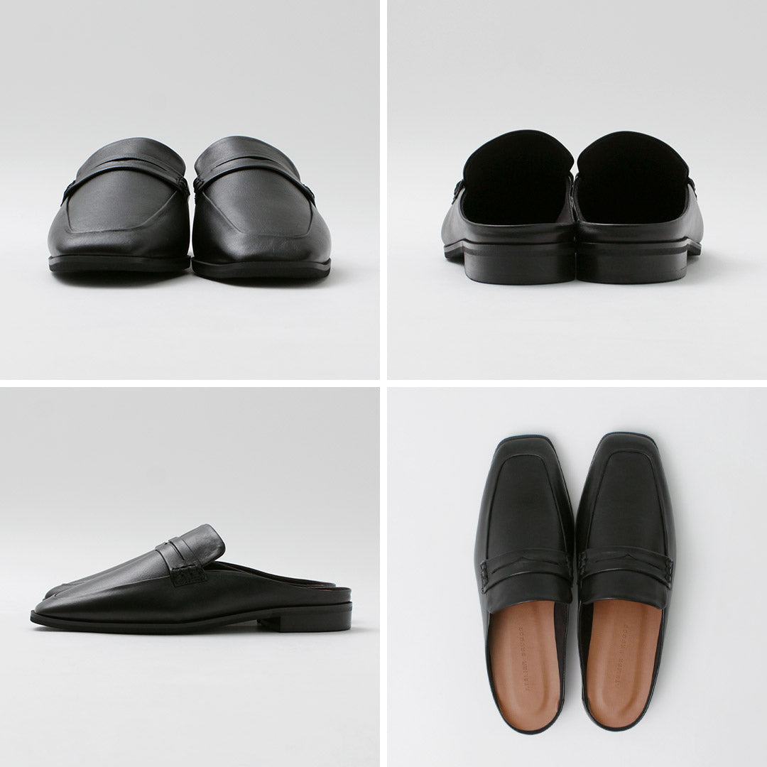 【30%OFF】ATELIER BRUGGE(アトリエブルージュ) ソフトローファー ミュール シープレザー