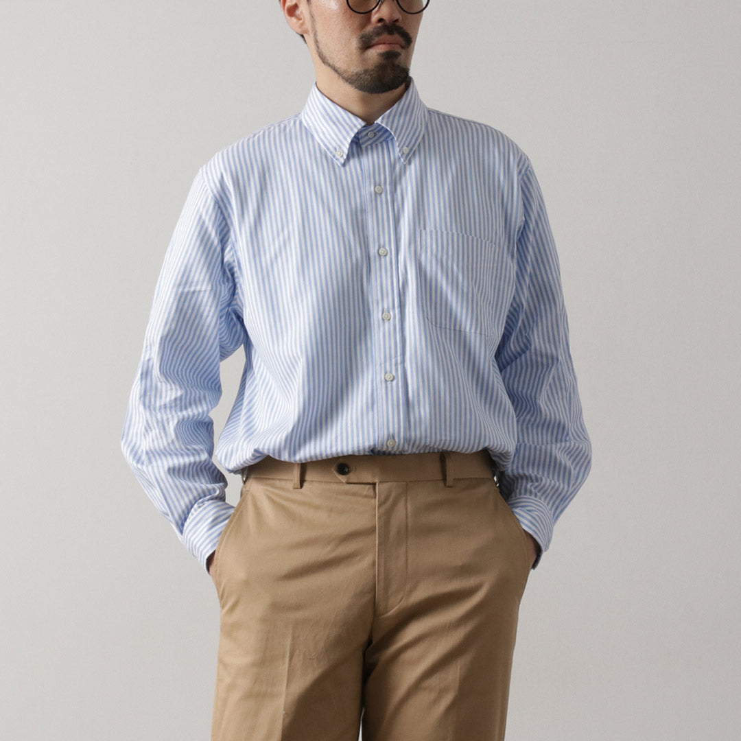 D.C.WHITE(ディーシーホワイト) アイビー ストライプ ボタンダウンシャツ