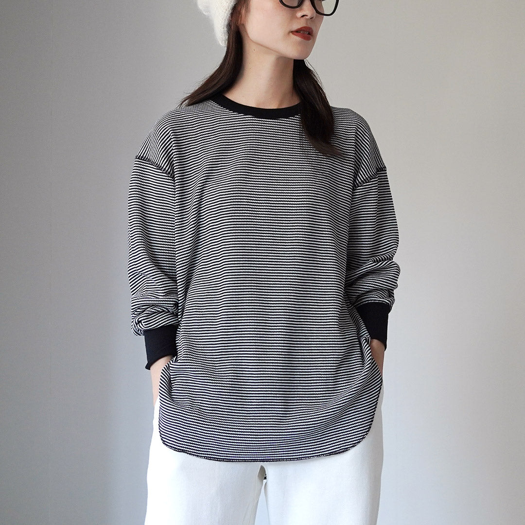 HEALTHKNIT(ヘルスニット) ベーシックワッフル ラウンドヘム クルーネック W