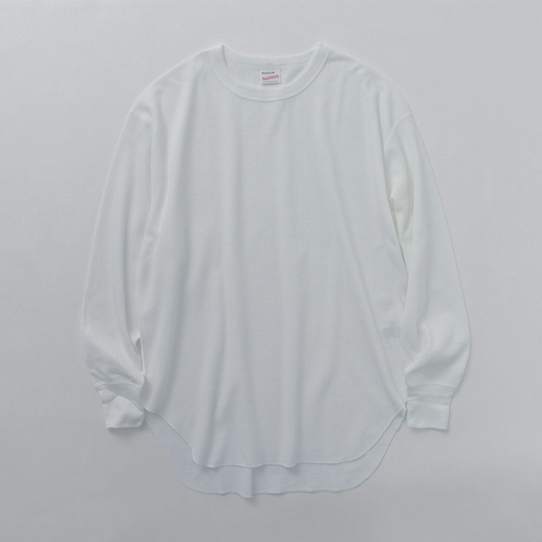 HEALTHKNIT(ヘルスニット) ベーシックワッフル ラウンドヘム クルーネック W