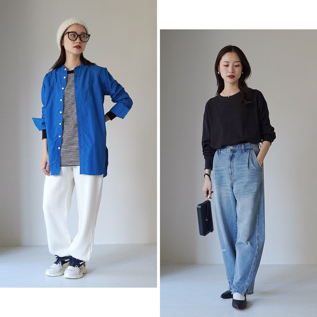 HEALTHKNIT(ヘルスニット) ベーシックワッフル ラウンドヘム クルーネック W