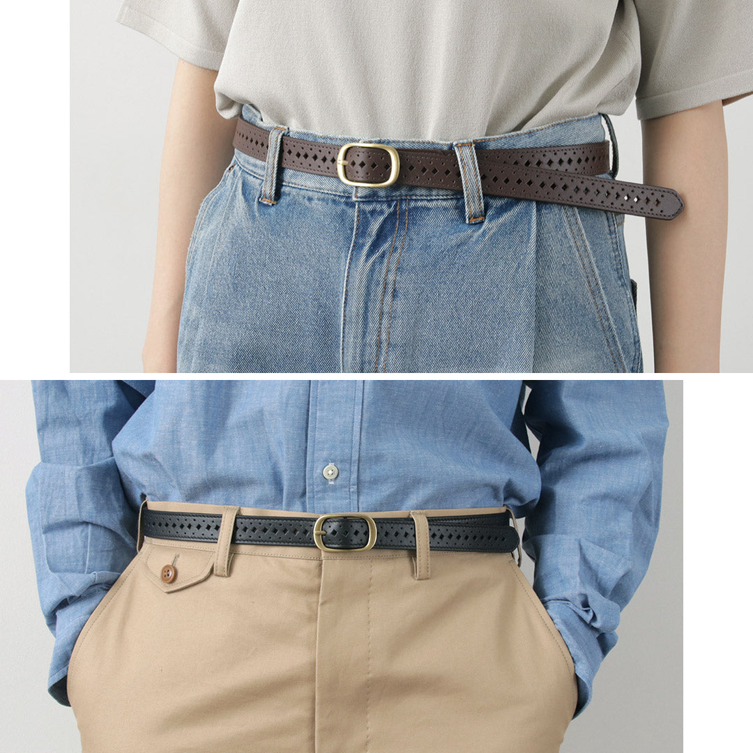 PHADUA(パ・ドゥア) サイズレス パンチングレザーベルト