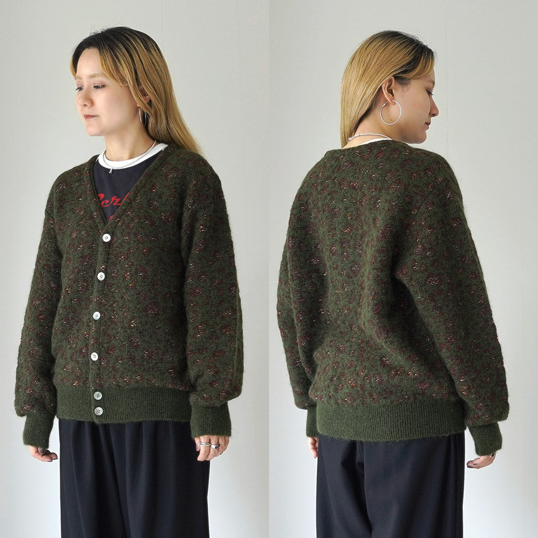 COOHEM(コーヘン) モヘア レオパード ジャガードカーディガン