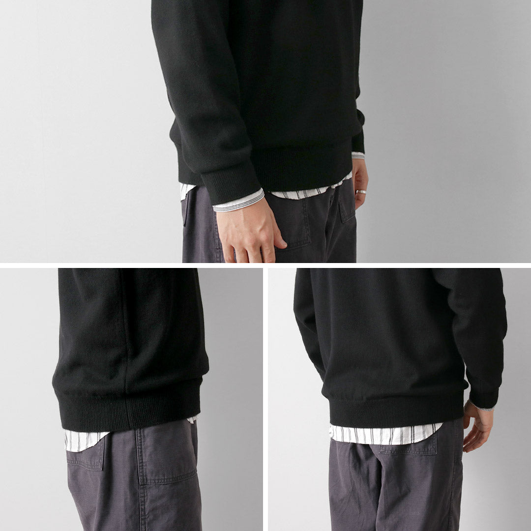 YONETOMI NEW BASIC(ヨネトミニューベーシック) リジッド カシミア ニット プルオーバー ガーメントダイ