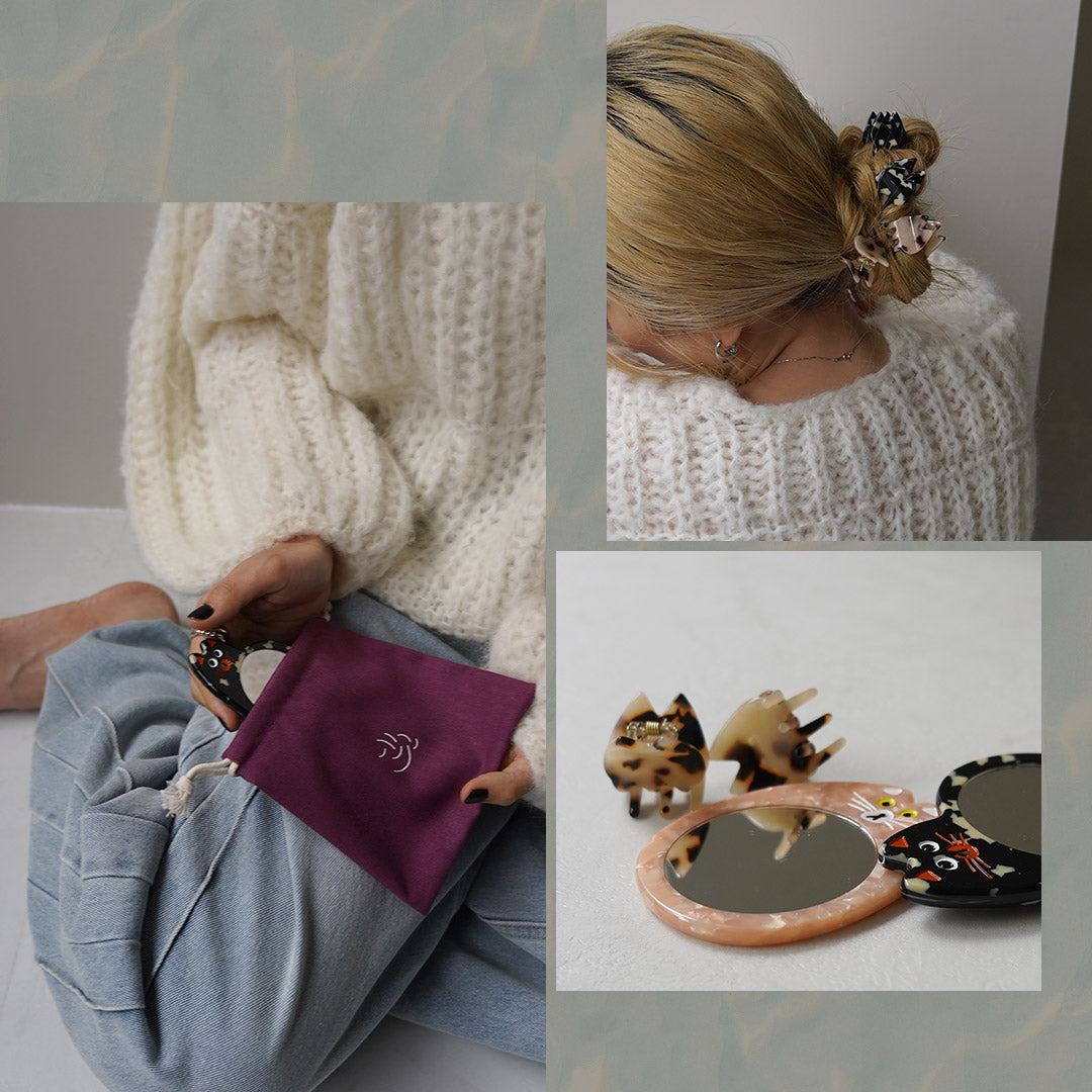 TRESSE(トレス) シャット ミラー+ミニヘアクリップ