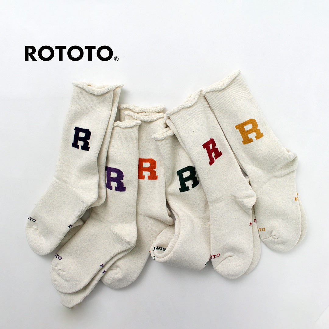 ROTOTO(ロトト)ラフィー スウェット ソックス Rロゴ