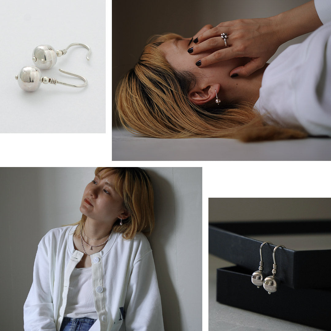 ERICKA NICOLAS BEGAY(エリッカ ニコラス ビゲイ) ナバホパール フック ピアス