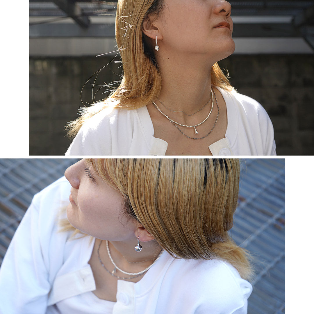 ERICKA NICOLAS BEGAY(エリッカ ニコラス ビゲイ) ナバホパール フック ピアス