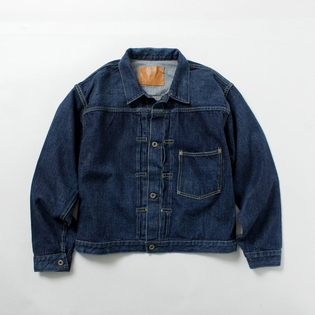 REMI RELIEF(レミレリーフ) 12ozデニム 大戦モデルGジャン ブルー