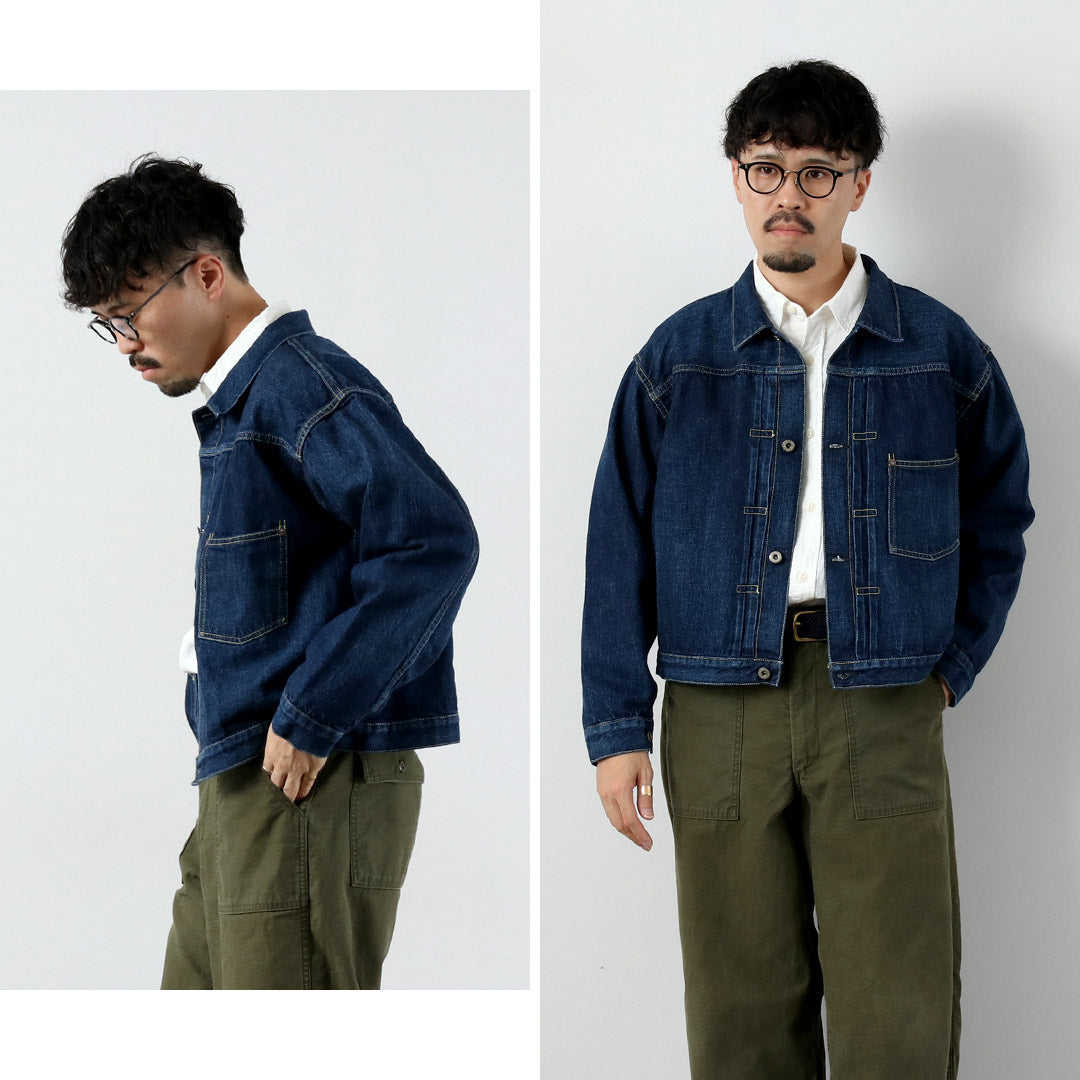 REMI RELIEF(レミレリーフ) 12ozデニム 大戦モデルGジャン ブルー