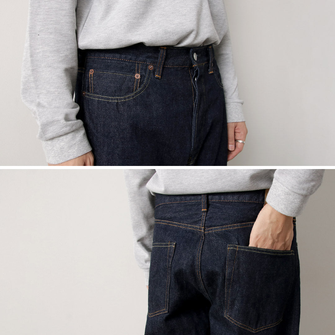 ORDINARY FITS(オーディナリーフィッツ) ルーズデニム ワンウォッシュ / セルビッジデニム テーパード インディゴ 日本製 メンズ TYPE LOOSE ONE WASH