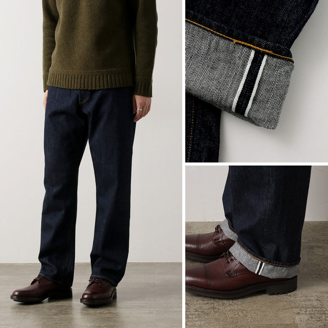 ORDINARY FITS(オーディナリーフィッツ) ルーズデニム ワンウォッシュ / セルビッジデニム テーパード インディゴ 日本製 メンズ TYPE LOOSE ONE WASH