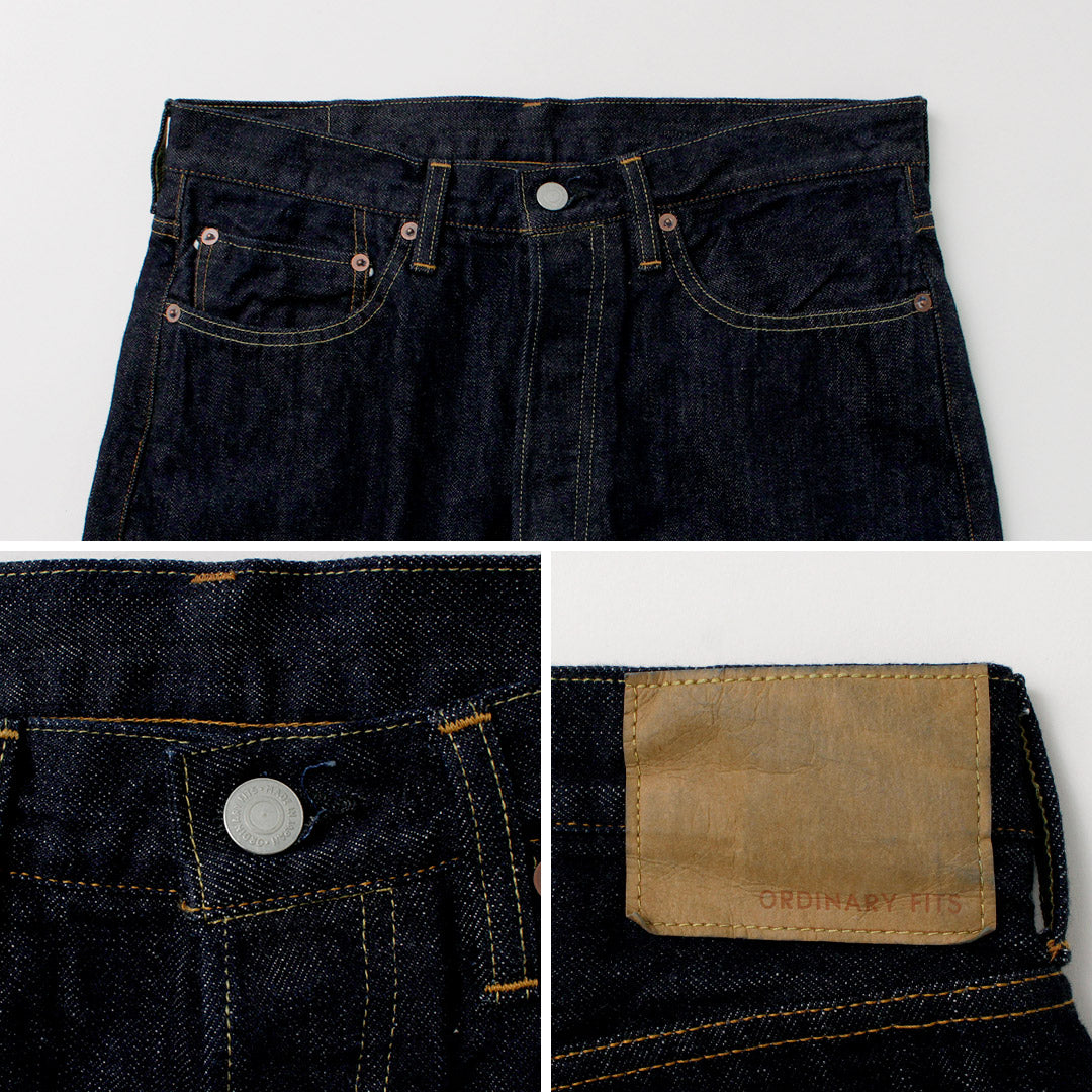 ORDINARY FITS(オーディナリーフィッツ) ルーズデニム ワンウォッシュ / セルビッジデニム テーパード インディゴ 日本製 メンズ TYPE LOOSE ONE WASH