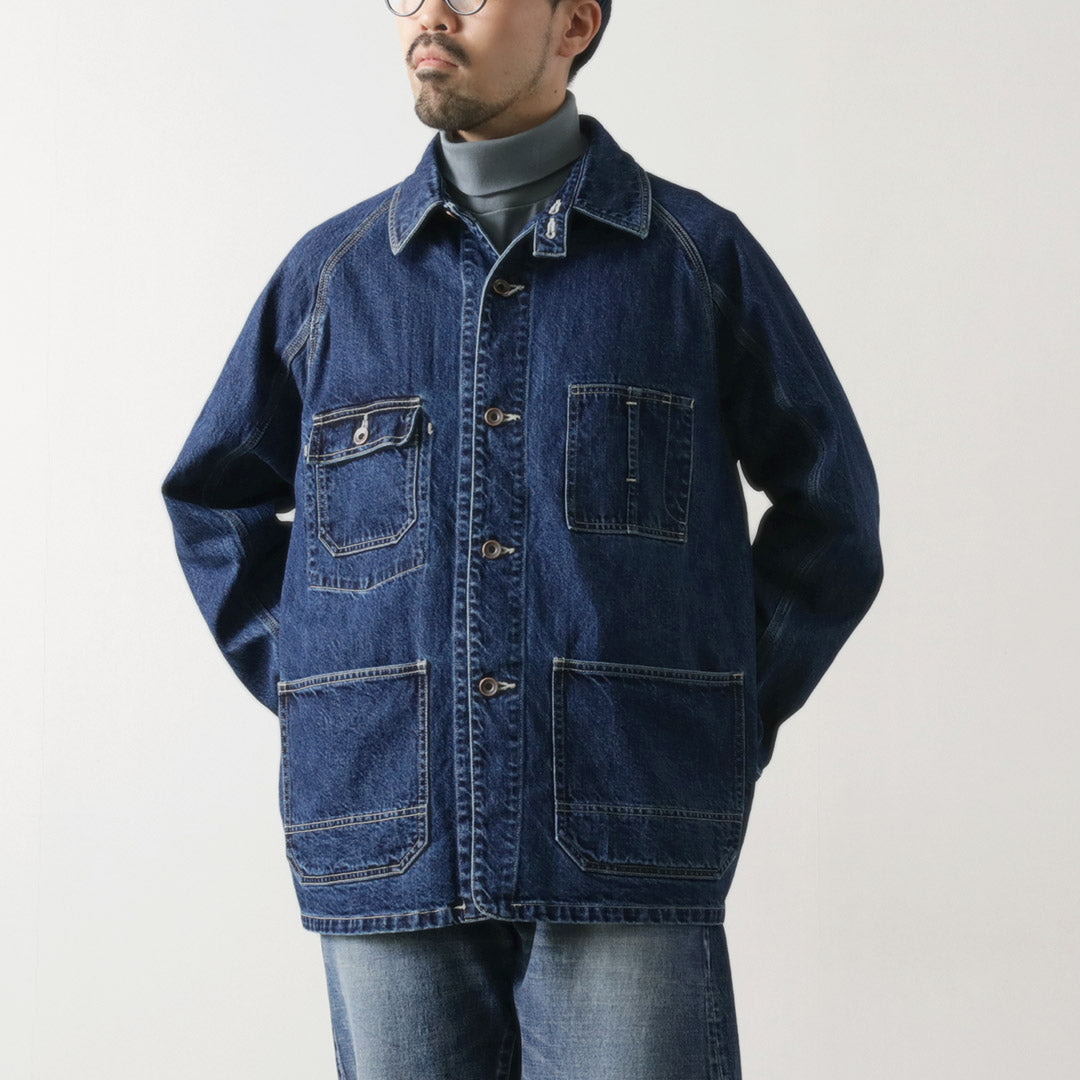 ORDINARY FITS(オーディナリーフィッツ) デニム カバーオールジャケット ユーズド