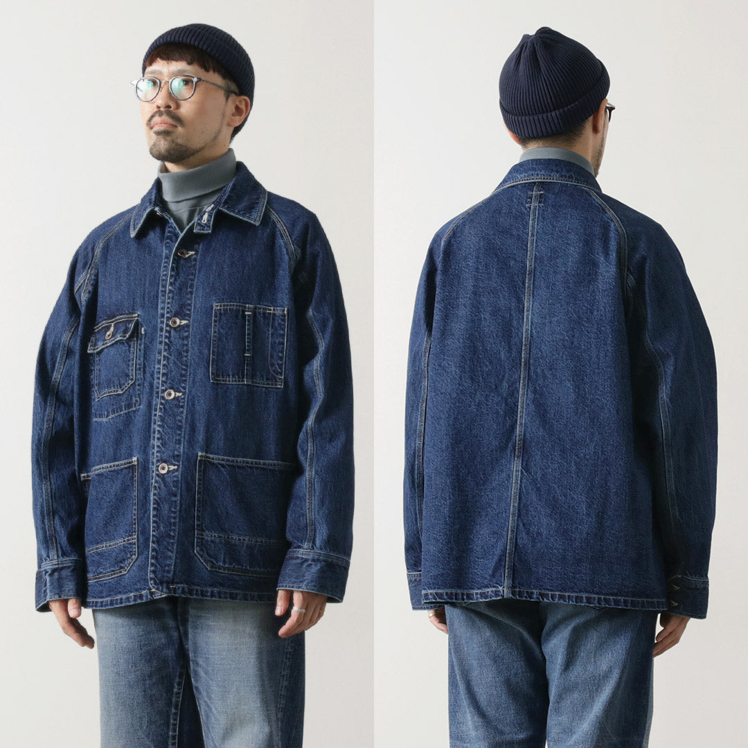 ORDINARY FITS(オーディナリーフィッツ) デニム カバーオールジャケット ユーズド