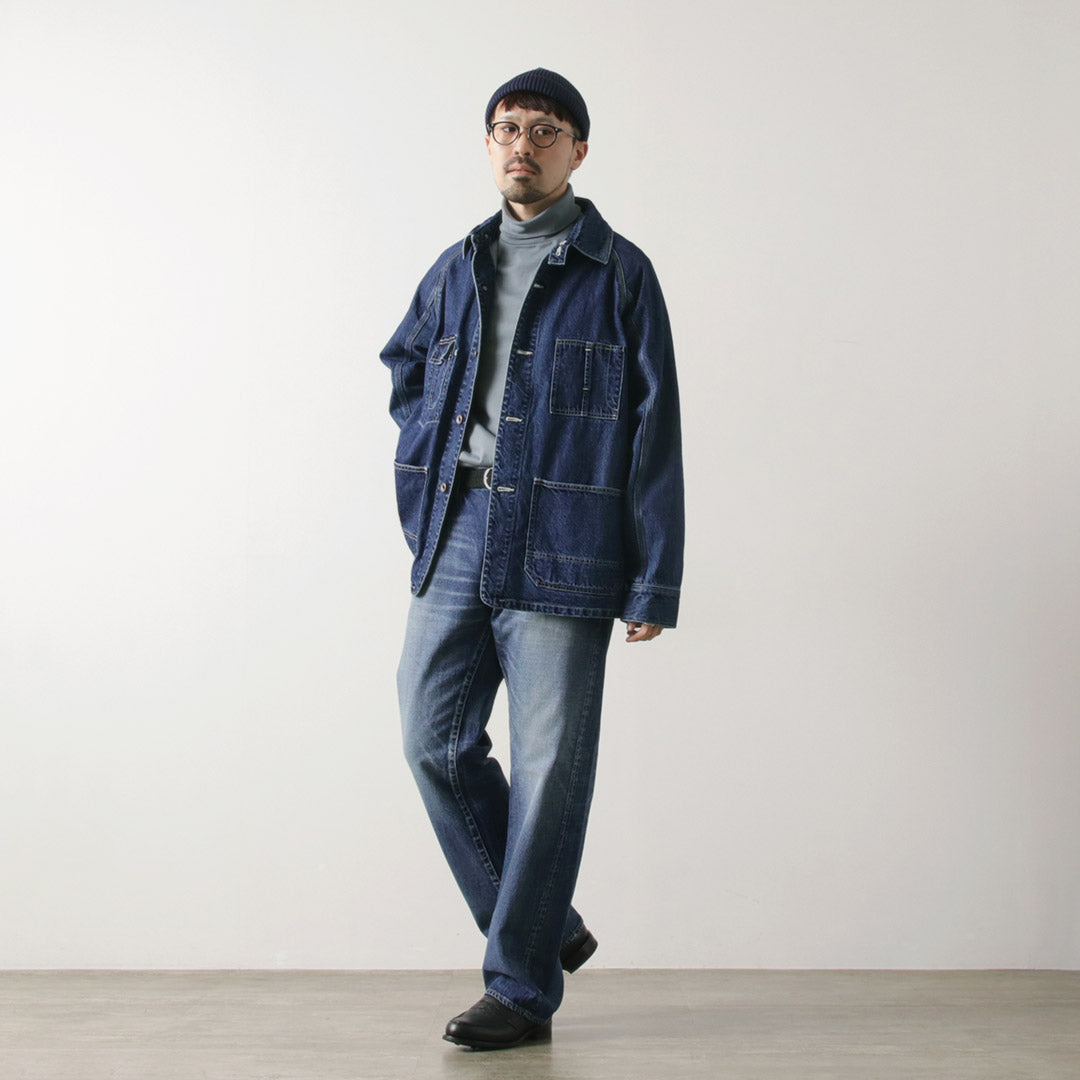 ORDINARY FITS(オーディナリーフィッツ) デニム カバーオールジャケット ユーズド