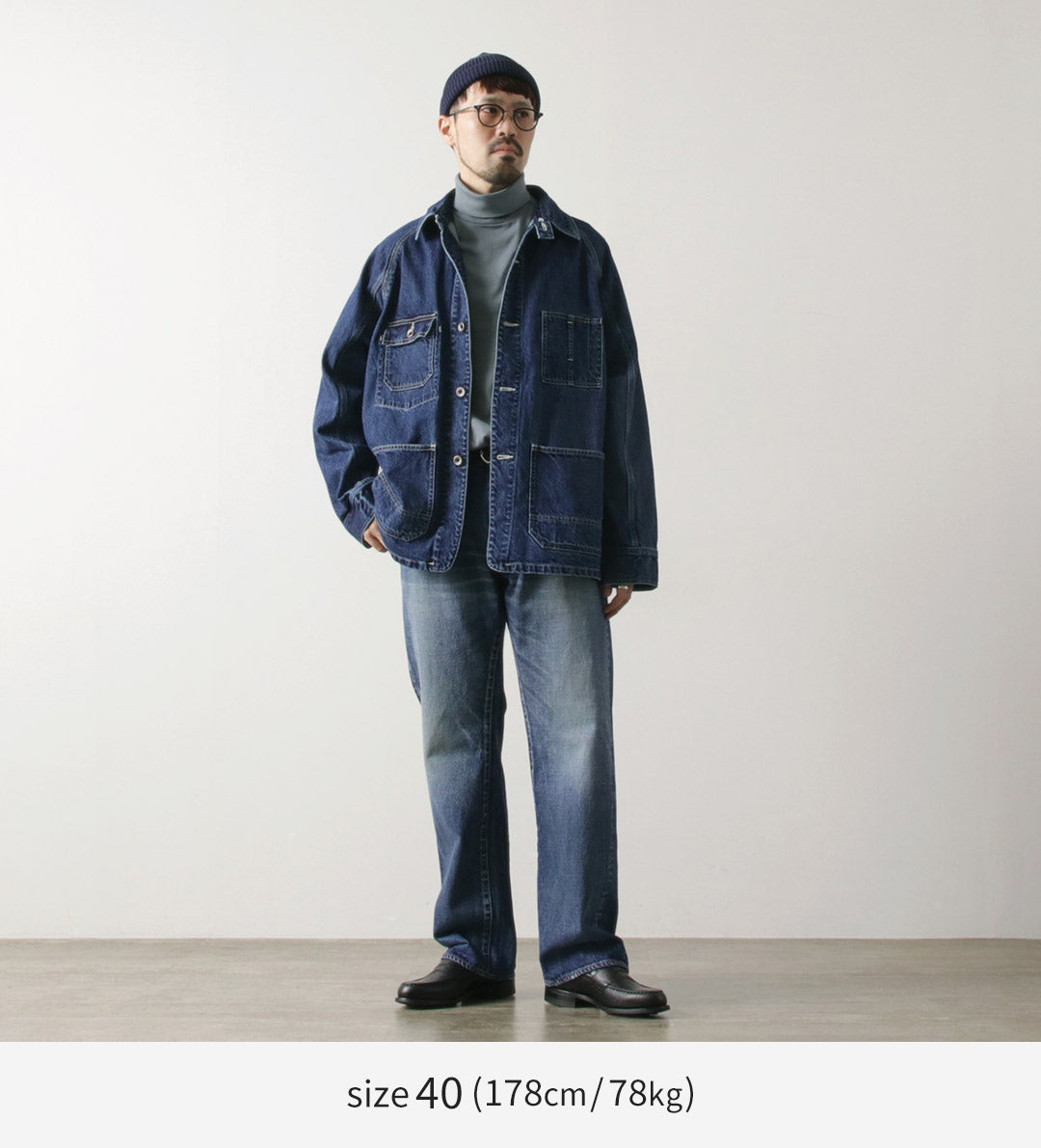 ORDINARY FITS(オーディナリーフィッツ) デニム カバーオールジャケット ユーズド