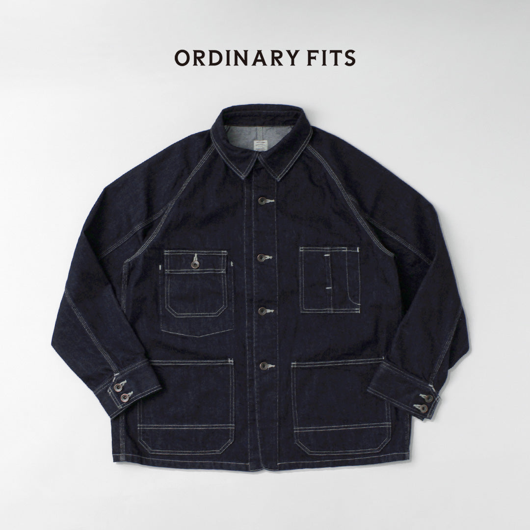 ORDINARY FITS(オーディナリーフィッツ) デニム カバーオールジャケット ワンウォッシュ