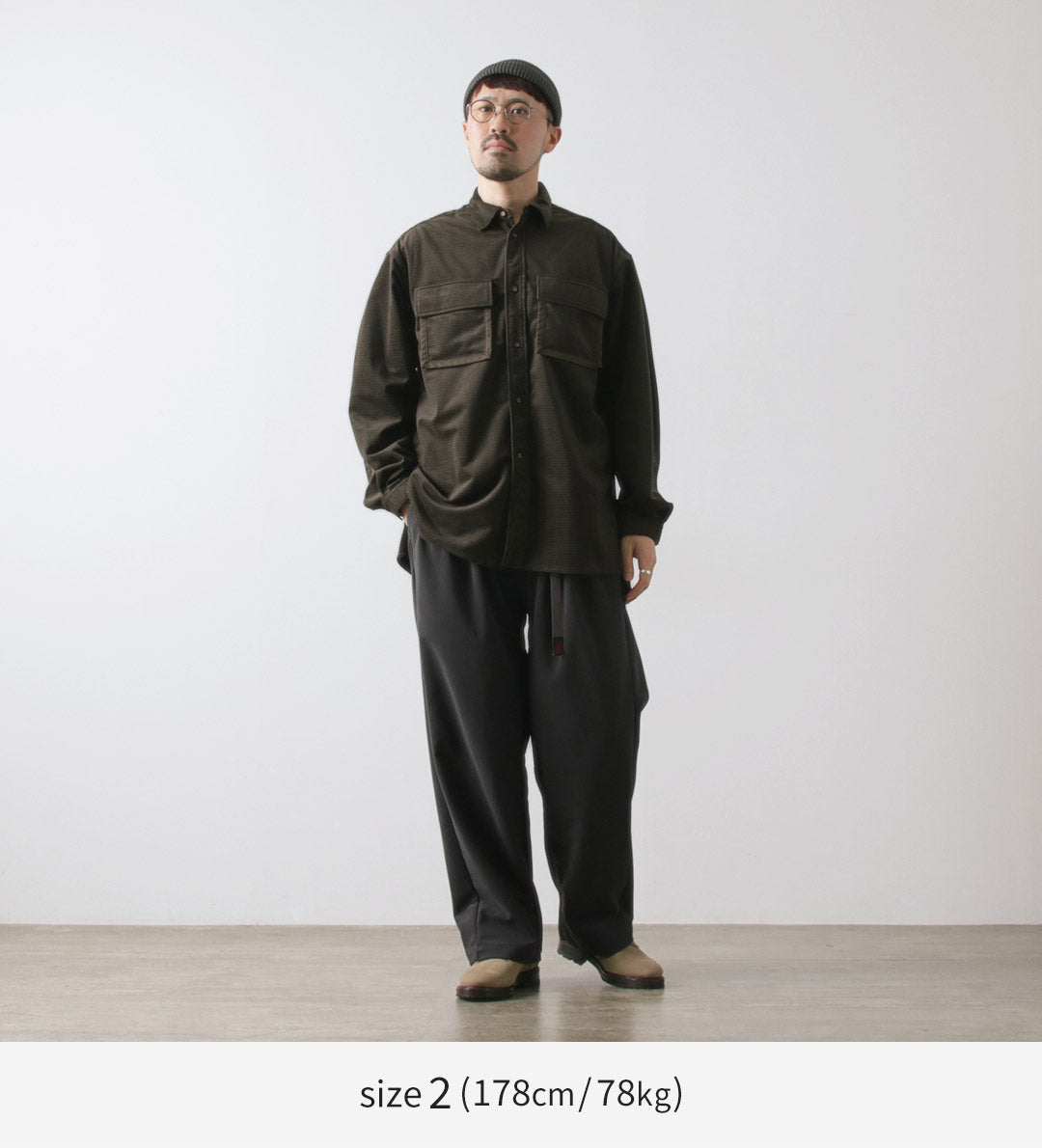 WHITE MOUNTAINEERING(ホワイトマウンテニアリング) ミッドガゼットスリーブ トリコット チェックシャツ