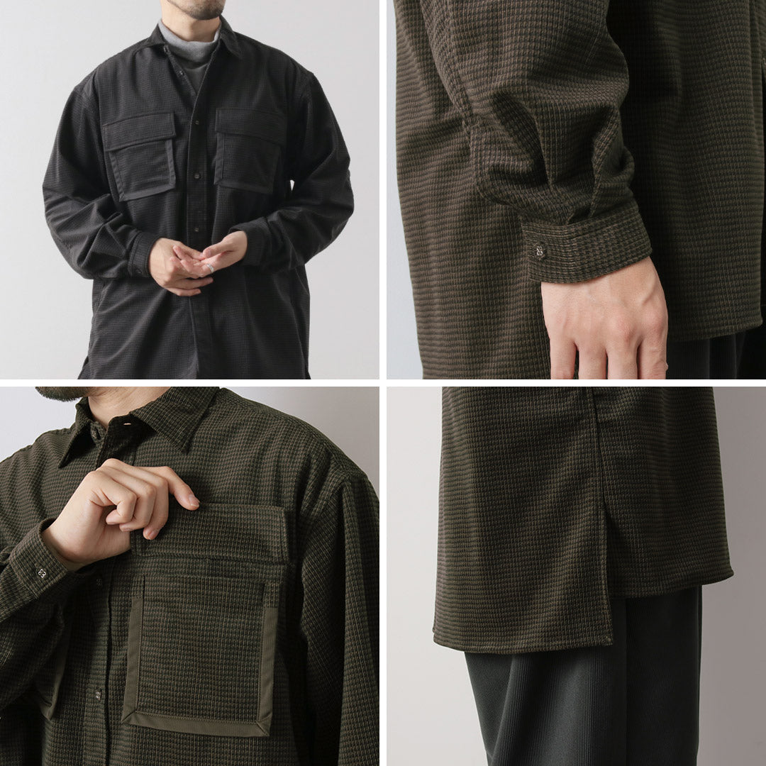 WHITE MOUNTAINEERING(ホワイトマウンテニアリング) ミッドガゼットスリーブ トリコット チェックシャツ