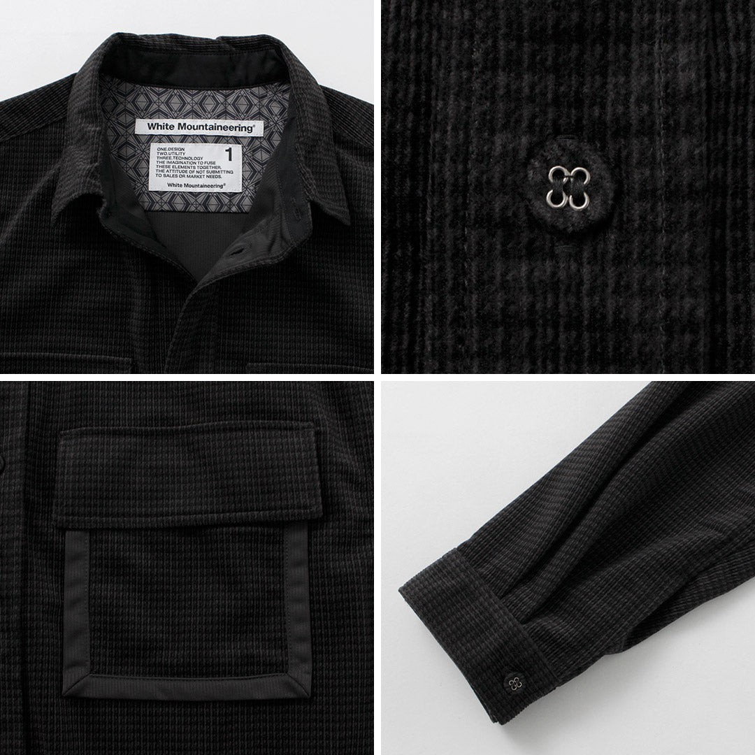 WHITE MOUNTAINEERING(ホワイトマウンテニアリング) ミッドガゼットスリーブ トリコット チェックシャツ