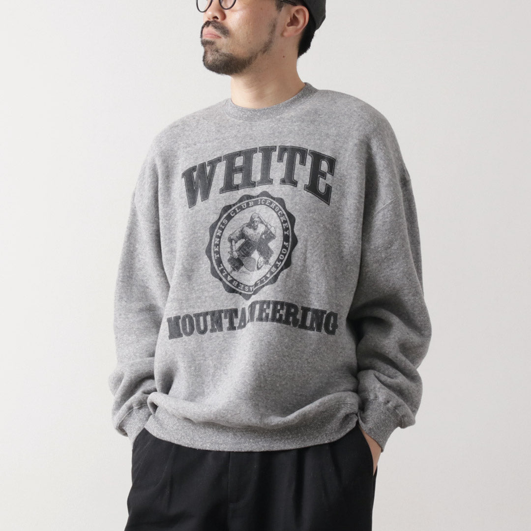 WHITE MOUNTAINEERING(ホワイトマウンテニアリング) カレッジロゴ スウェット