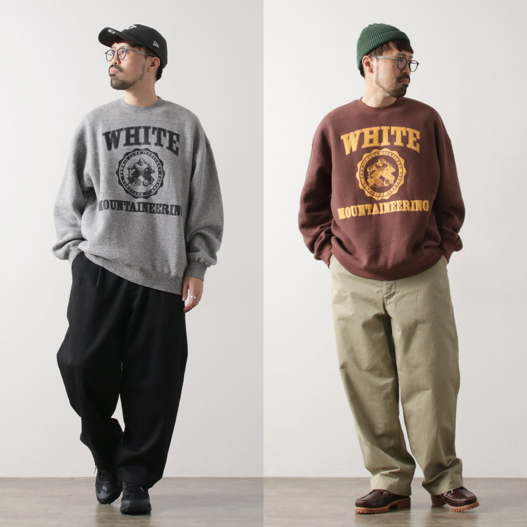 WHITE MOUNTAINEERING(ホワイトマウンテニアリング) カレッジロゴ スウェット
