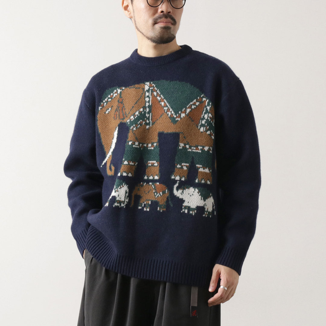 WHITE MOUNTAINEERING(ホワイトマウンテニアリング) エレファント クルーネック プルオーバーニット