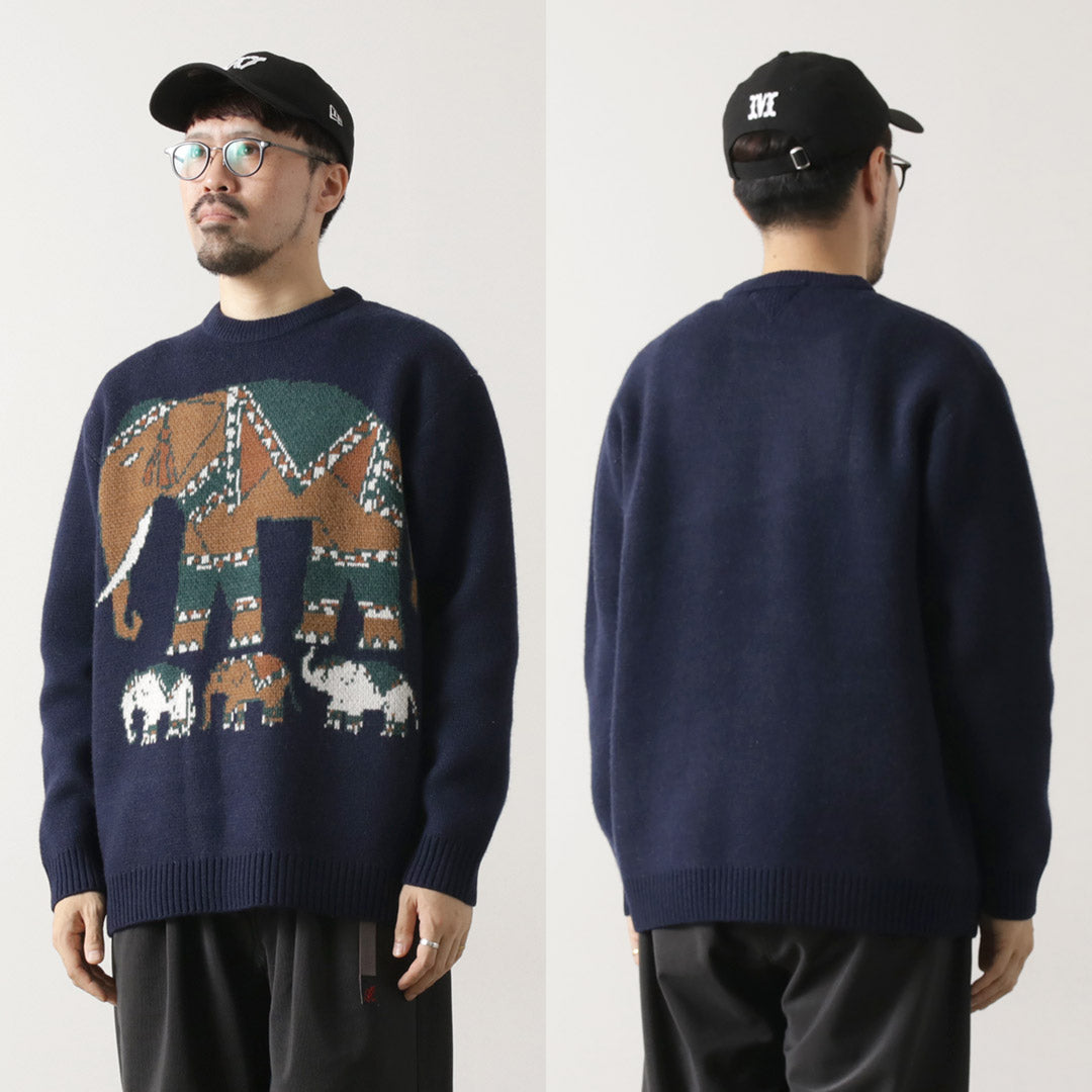 WHITE MOUNTAINEERING(ホワイトマウンテニアリング) エレファント クルーネック プルオーバーニット