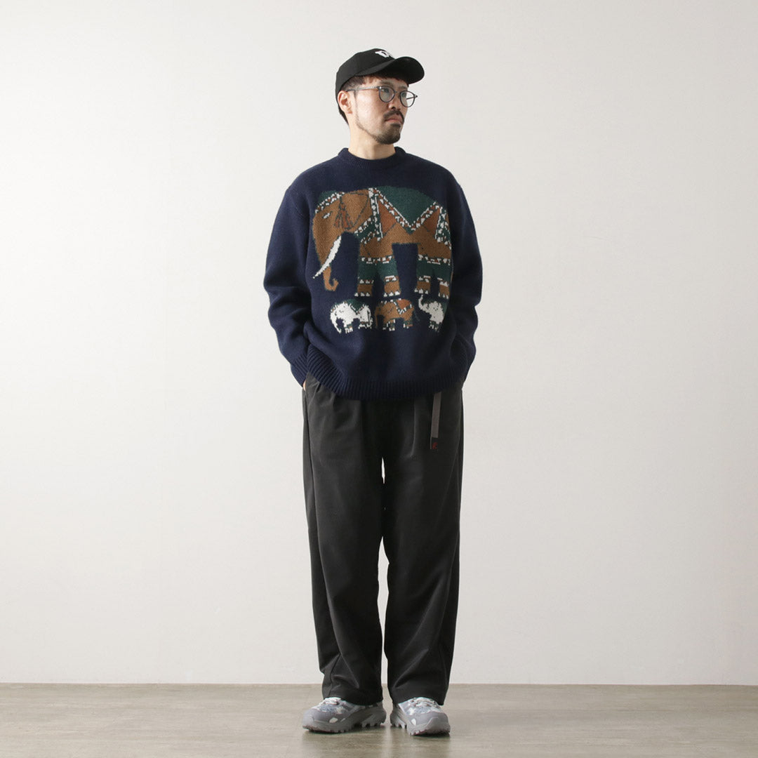 WHITE MOUNTAINEERING(ホワイトマウンテニアリング) エレファント クルーネック プルオーバーニット