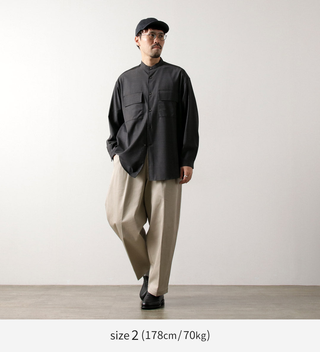 【30%OFF】WHITE MOUNTAINEERING(ホワイトマウンテニアリング) ストレッチ バンドカラーシャツ