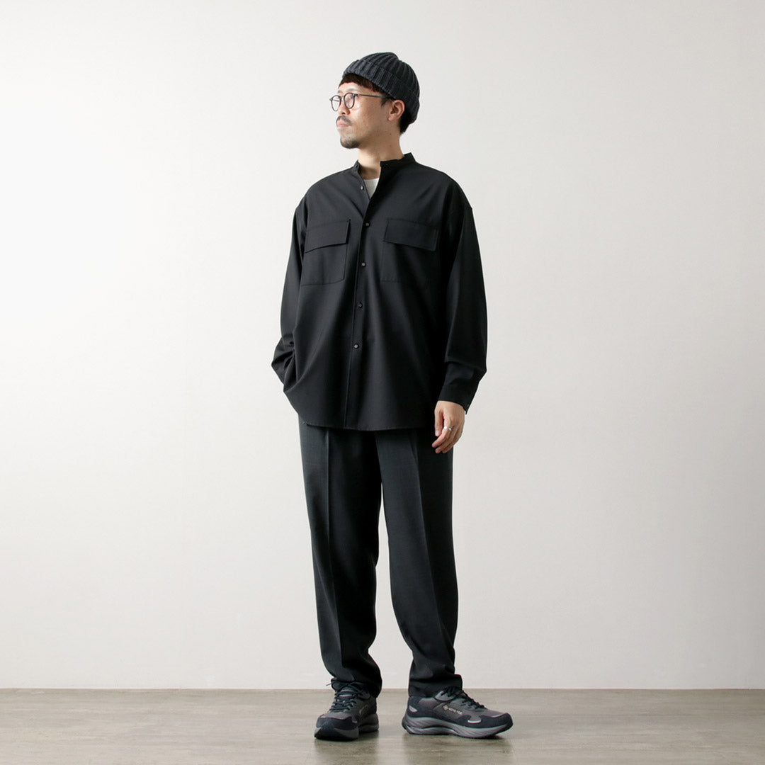 【30%OFF】WHITE MOUNTAINEERING(ホワイトマウンテニアリング) ストレッチ バンドカラーシャツ