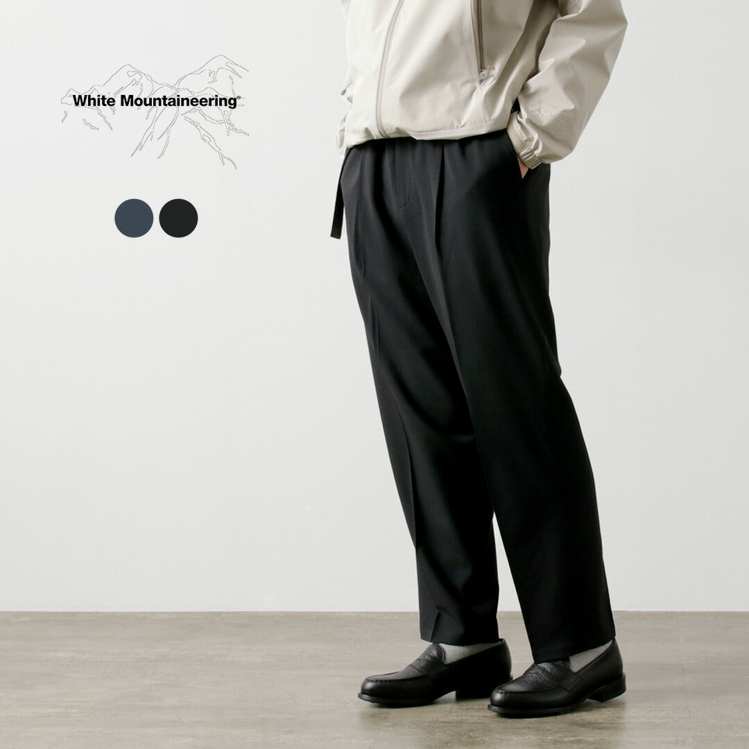 【30%OFF】WHITE MOUNTAINEERING(ホワイトマウンテニアリング) ストレッチツイル 1タックパンツ