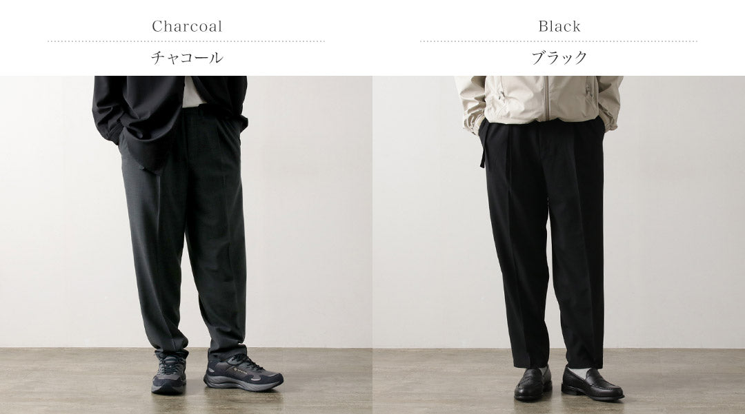 【30%OFF】WHITE MOUNTAINEERING(ホワイトマウンテニアリング) ストレッチツイル 1タックパンツ