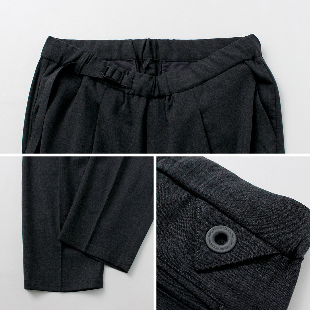 【30%OFF】WHITE MOUNTAINEERING(ホワイトマウンテニアリング) ストレッチツイル 1タックパンツ