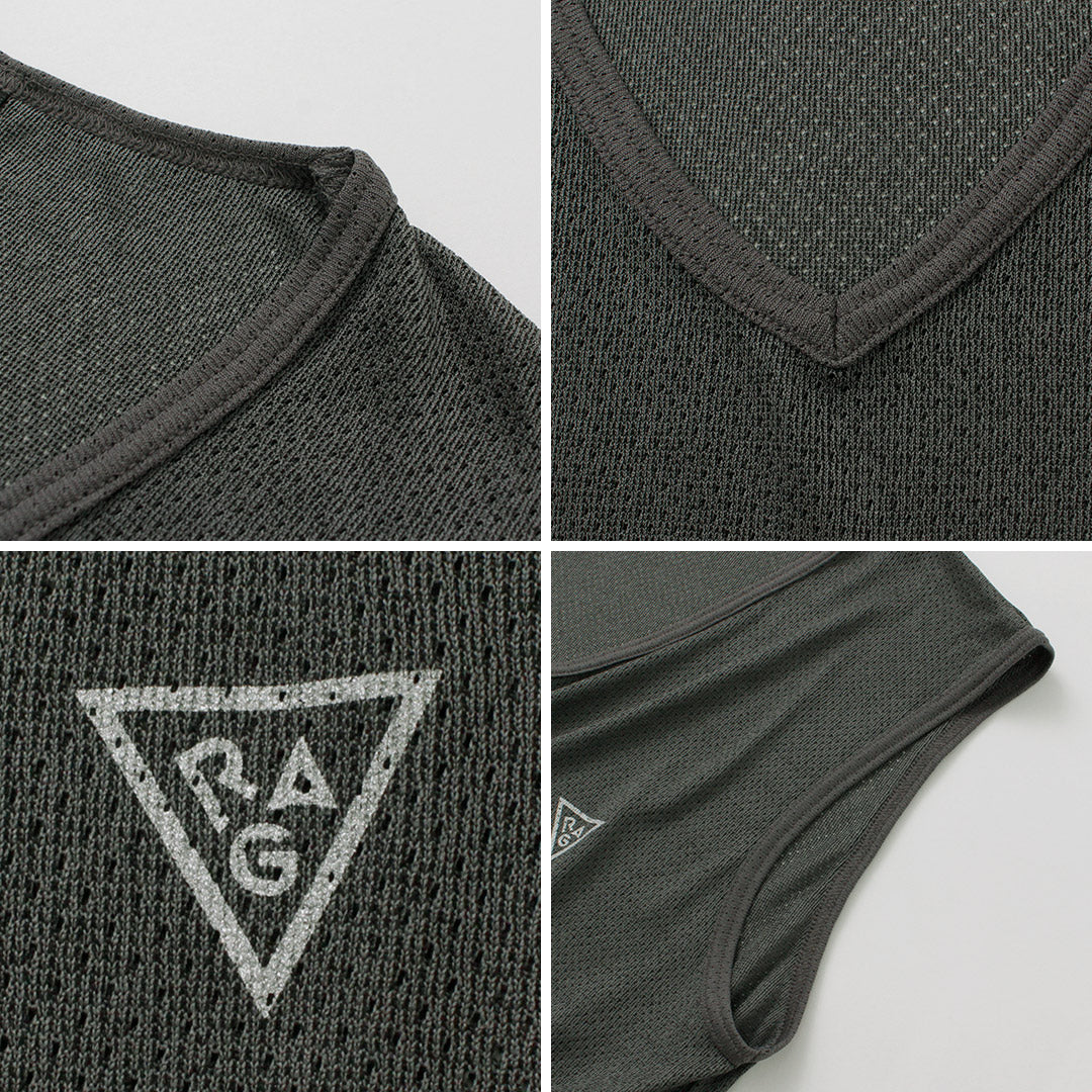 【動画あり】RAG(ラグ) エアードライ ブリザブル Vネック ノースリーブ