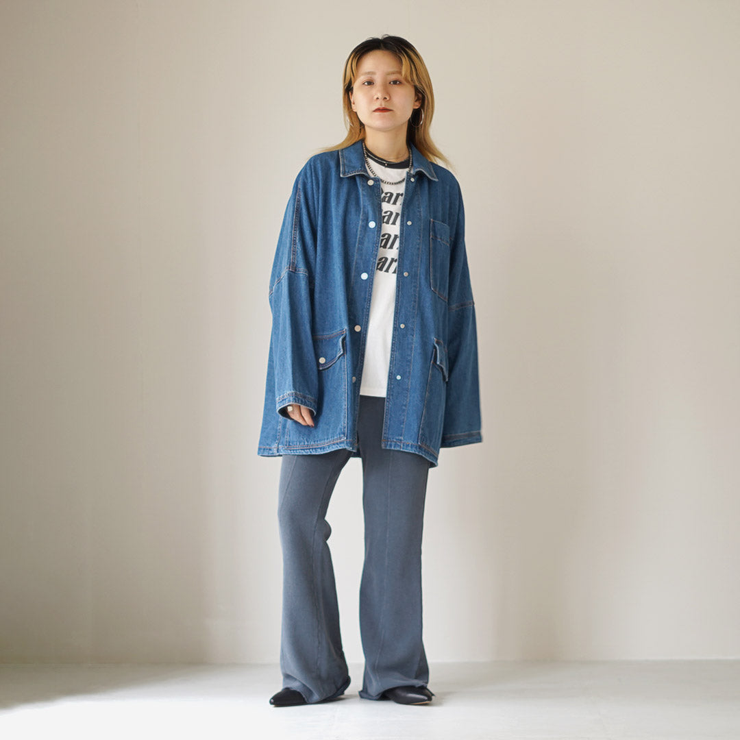 R JUBILEE(アール ジュビリー) フレア プリント スウェットパンツ
