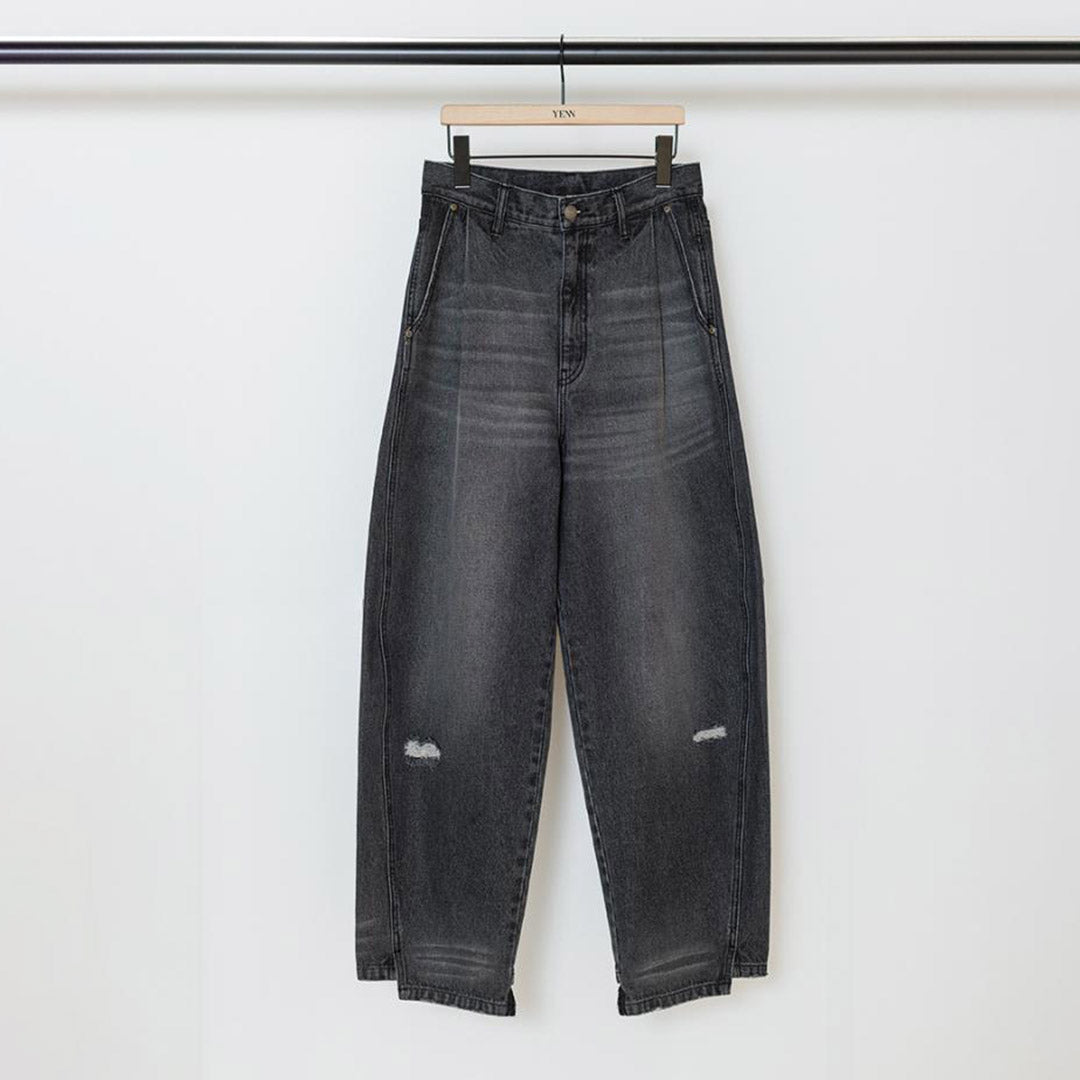 YENN(イェン) カーブシームデニム パンツ グレー