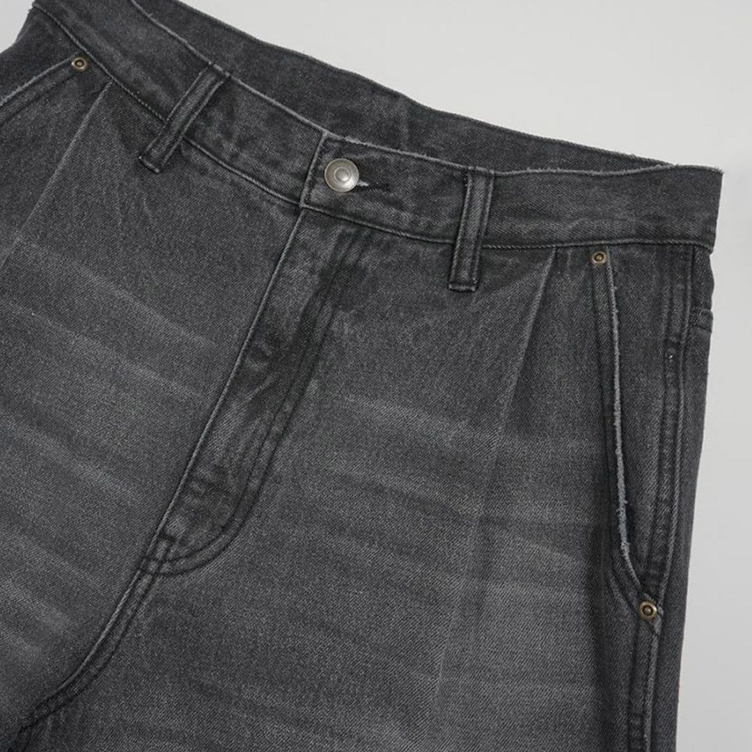 YENN(イェン) カーブシームデニム パンツ グレー