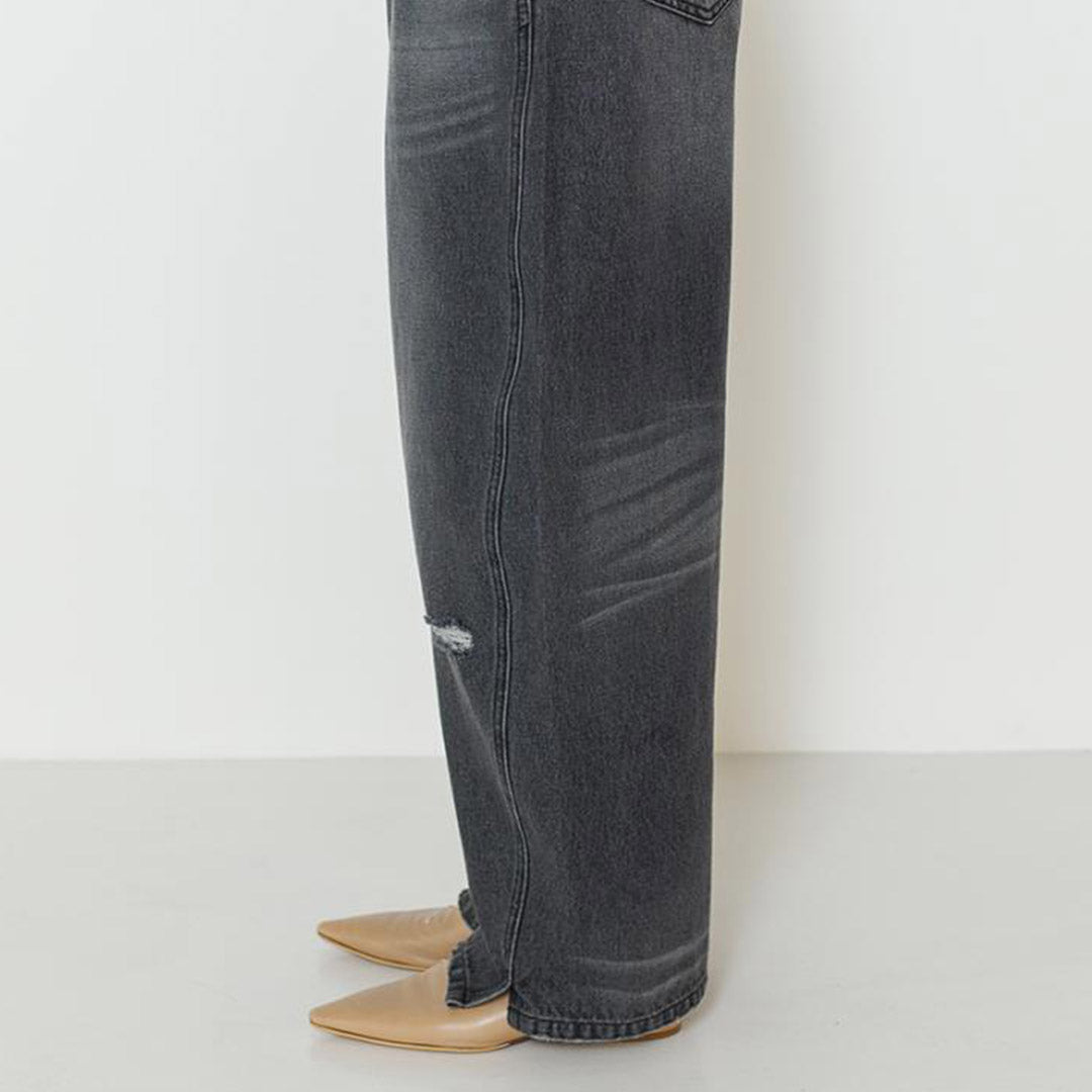 YENN(イェン) カーブシームデニム パンツ グレー