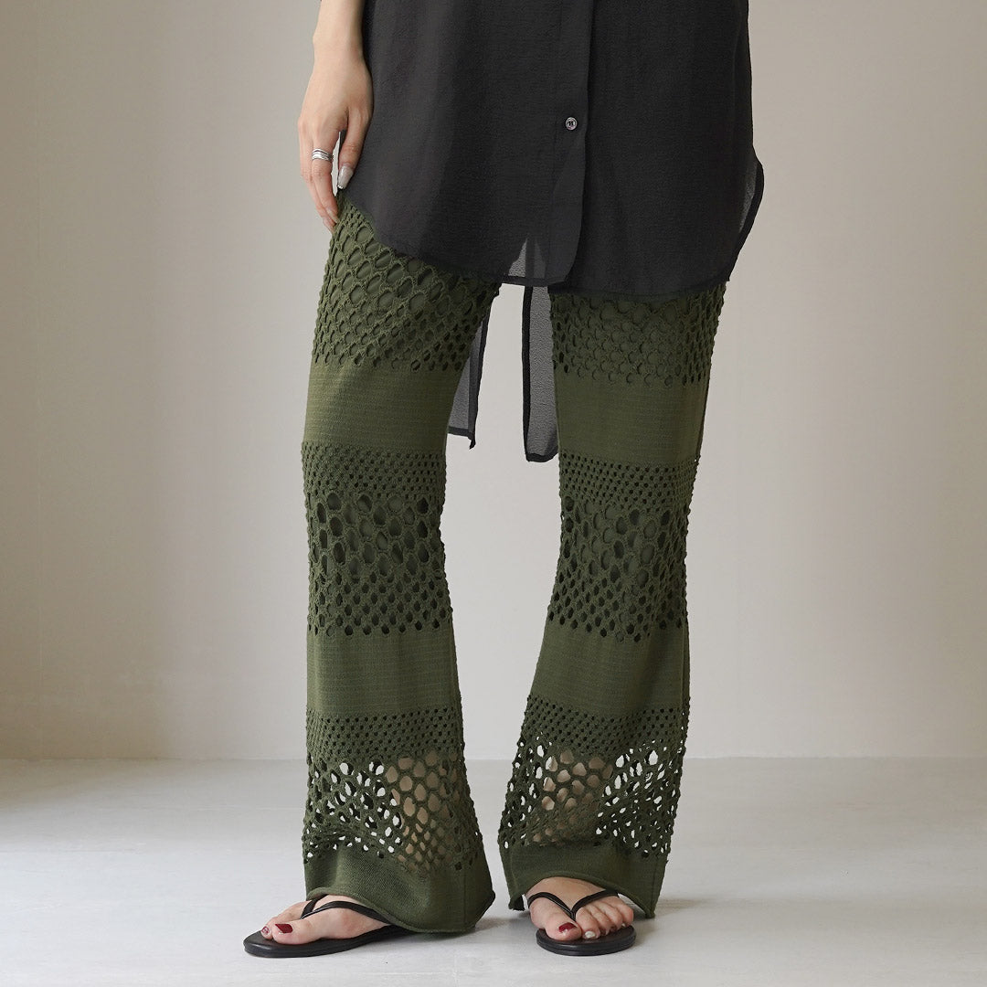 【50%OFF】YENN(イェン) ニットレース パンツ