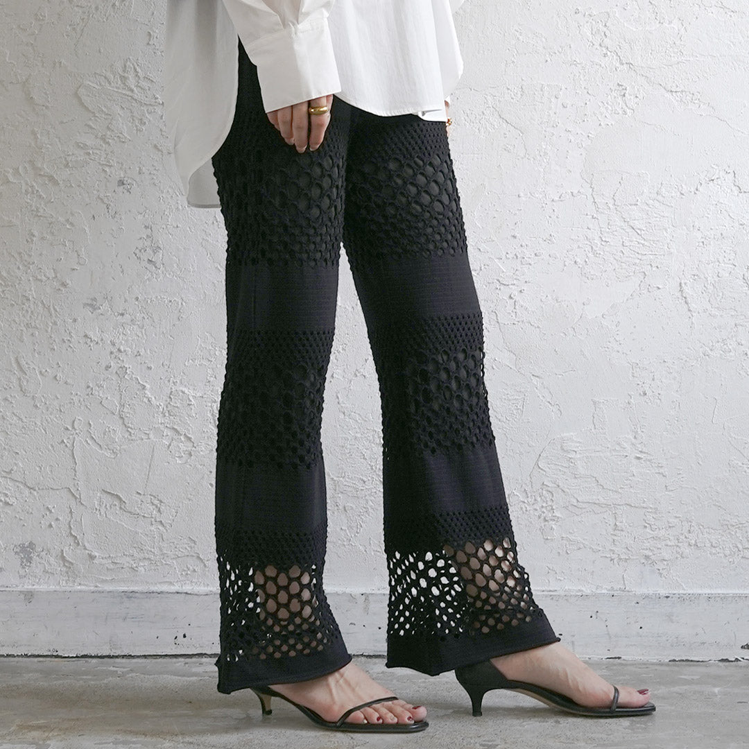 【50%OFF】YENN(イェン) ニットレース パンツ