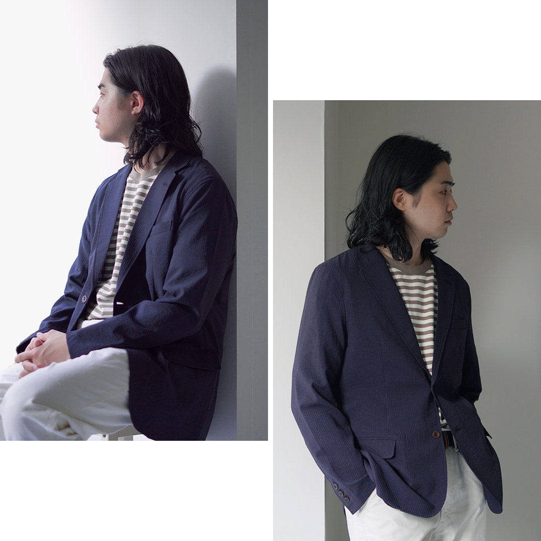 JAPAN BLUE JEANS(ジャパンブルージーンズ) 別注 シアサッカー サマー アンコンジャケット
