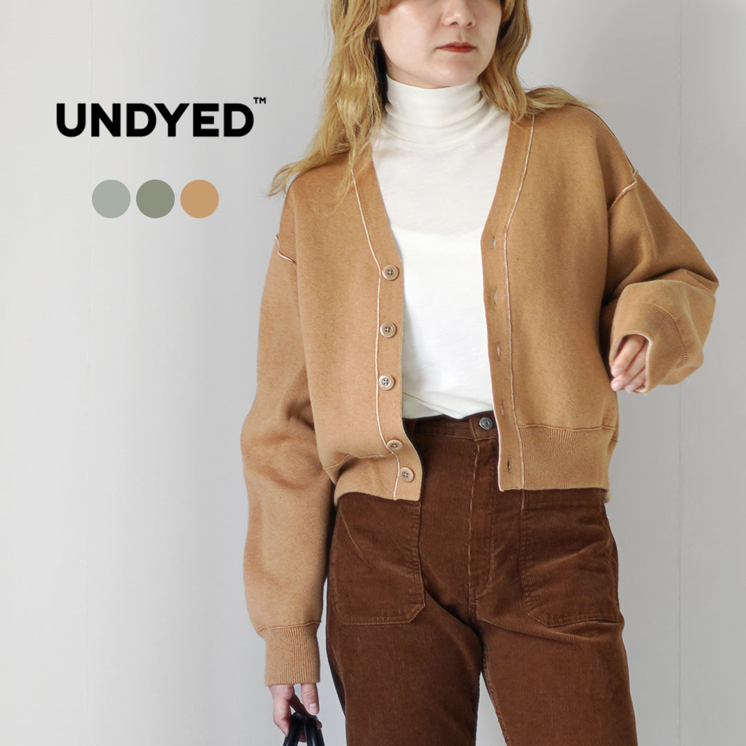 UNDYED(アンダイド) ニット ダブルフェイス カーディガン カラード オーガニックコットン