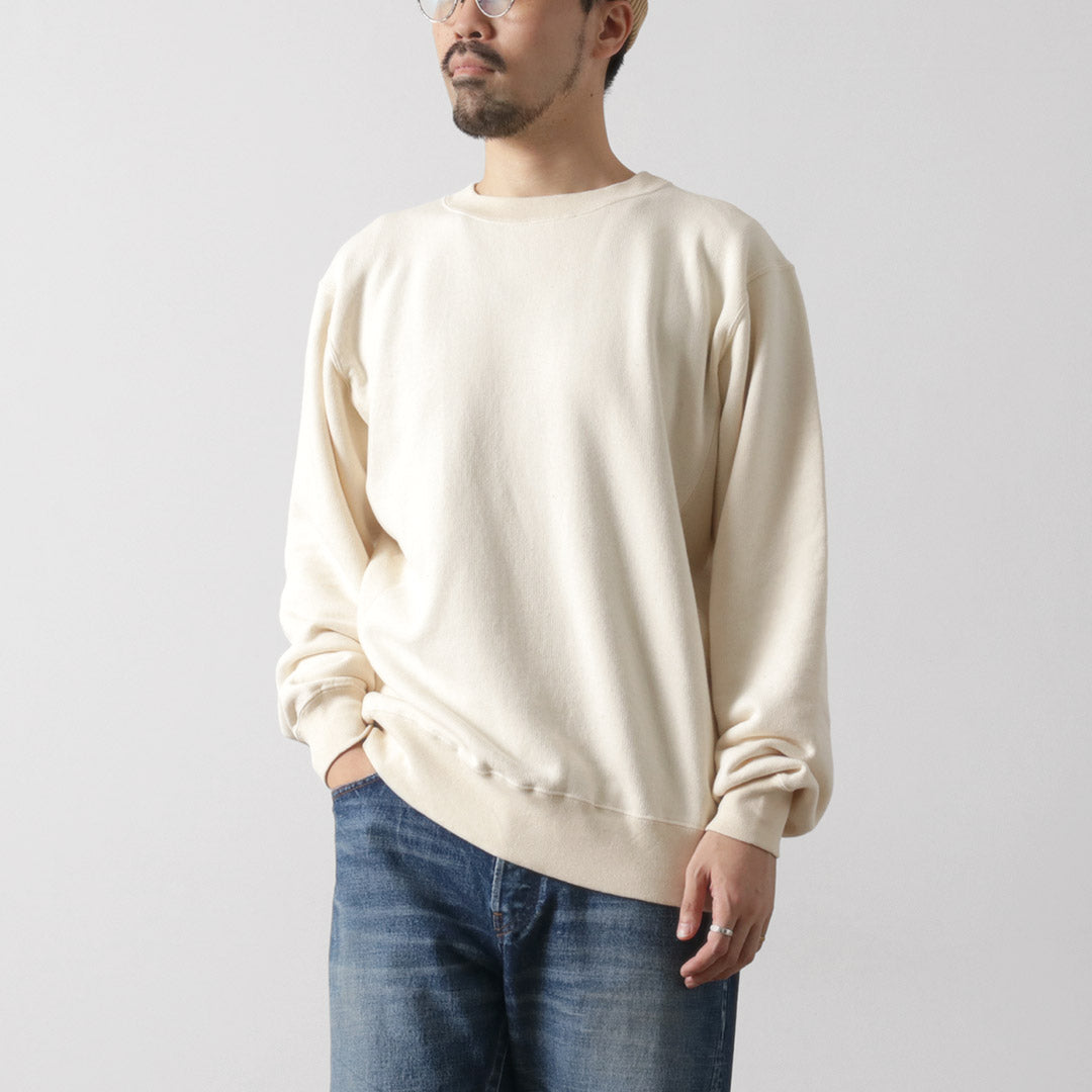 UNDYED(アンダイド) 裏毛 クルーネック スウェット カラード オーガニックコットン