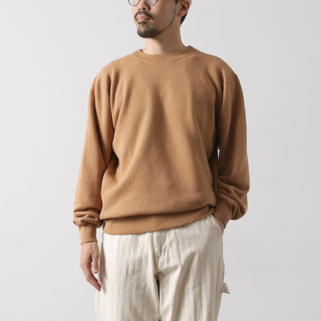 UNDYED(アンダイド) 裏毛 クルーネック スウェット カラード オーガニックコットン