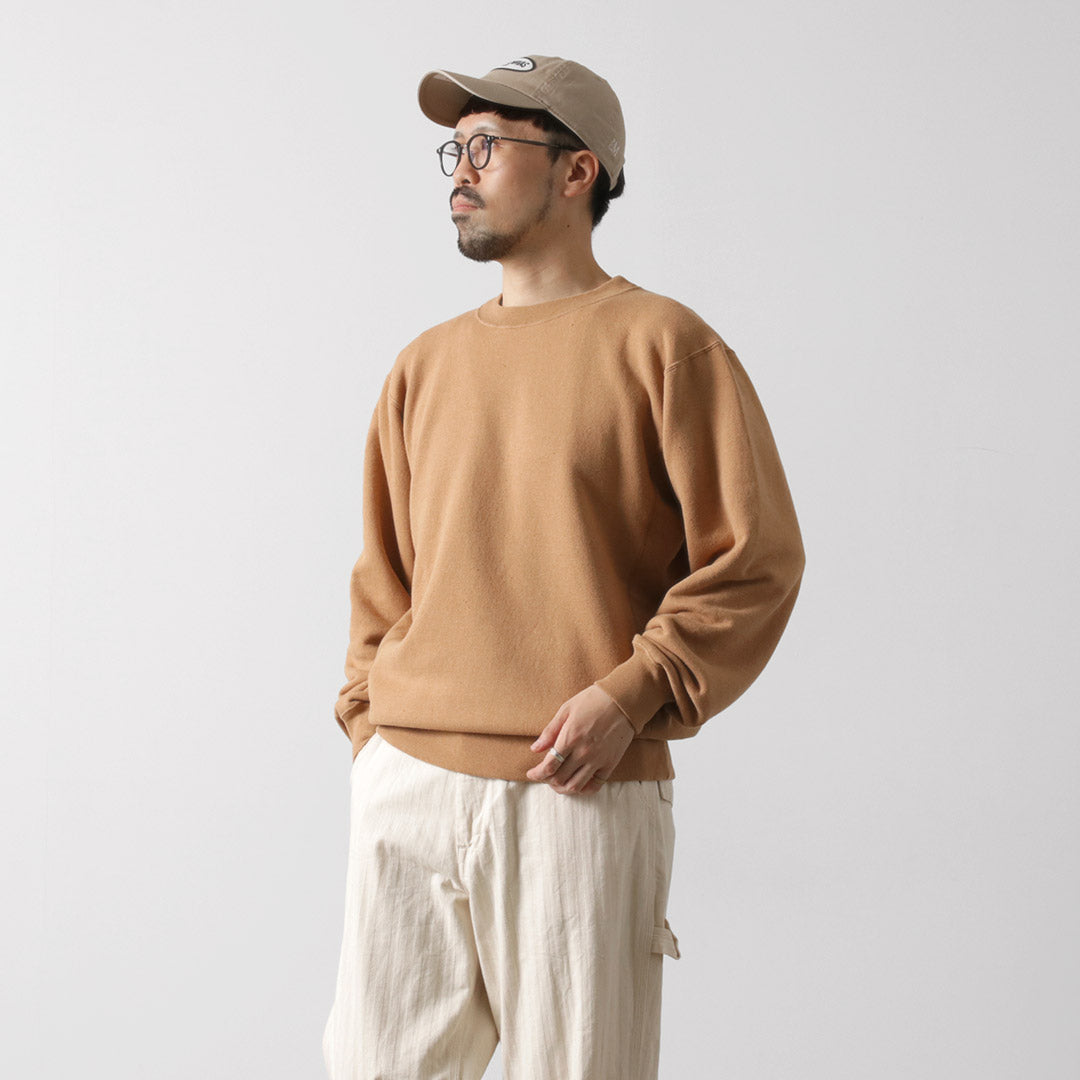 UNDYED(アンダイド) 裏毛 クルーネック スウェット カラード オーガニックコットン